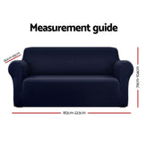 Artiss Sofa Cover Elastic Stretchable Couch Covers Navy 3 Seater.